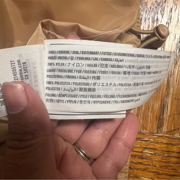 Abercrombie & Fitch Oversized Utility Puffer Jacket in Tan Sz L Water Resistant - Picture 12 of 16